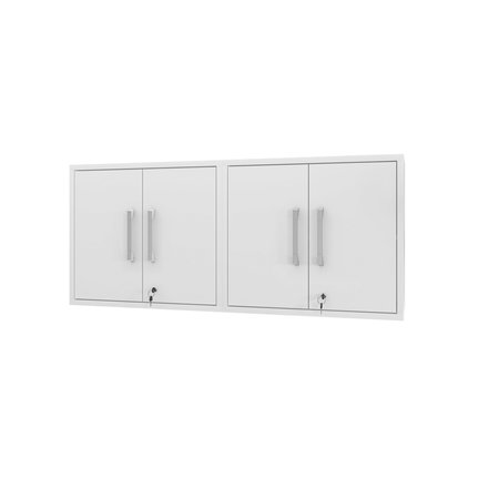 MANHATTAN COMFORT Eiffel Floating Garage Cabinet in White (Set of 2) 2-251BMC6